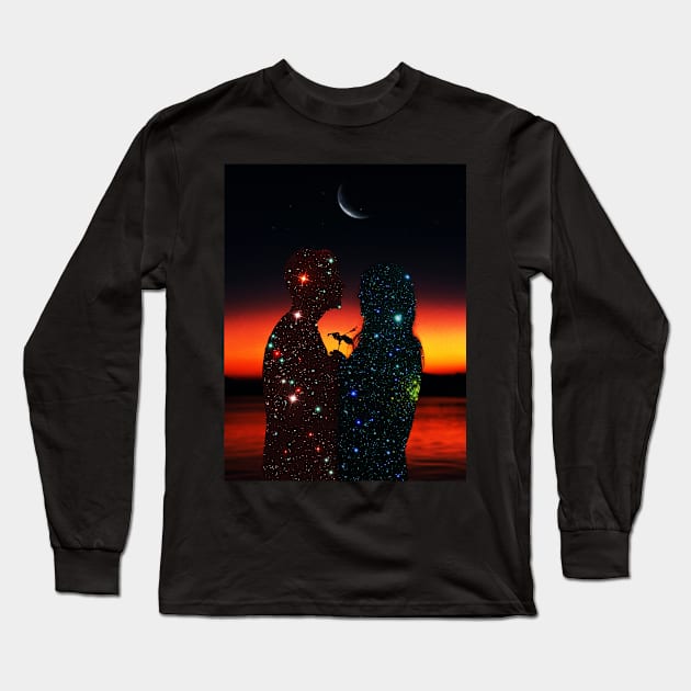 Nebula Love Long Sleeve T-Shirt by DreamCollage